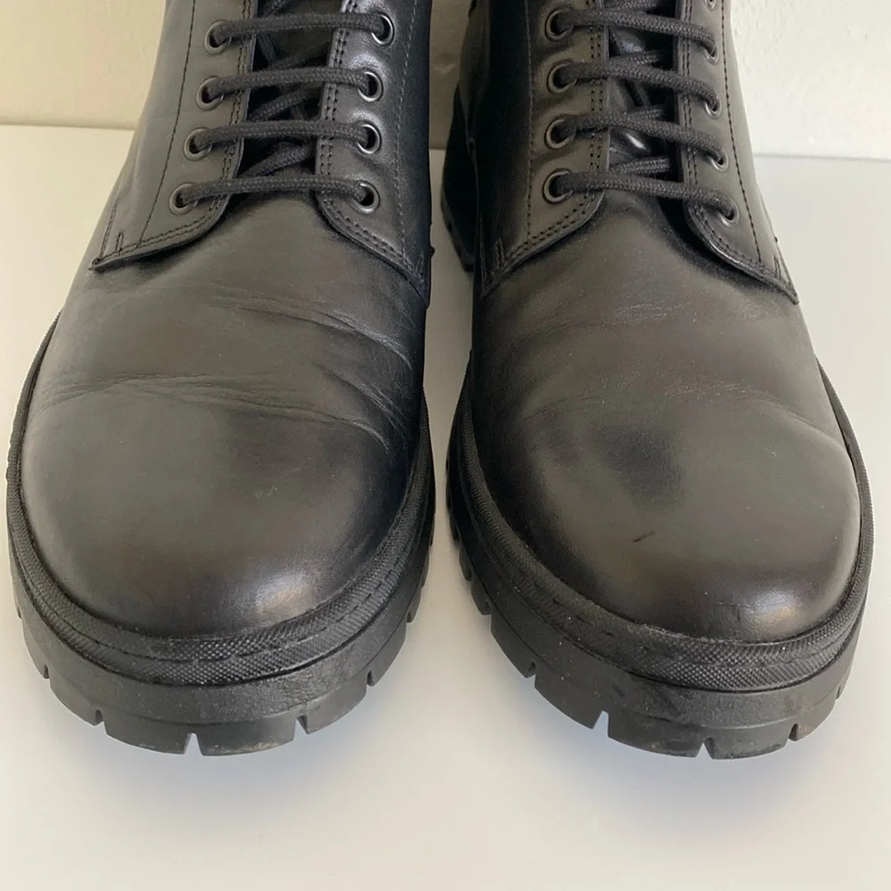 BrunoMagli Val Men’s Leather Black Boots Size  11